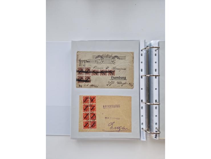 1920/23, umfangreiche Sammlung mit über 4600 Briefen, Karten und Ganzsachen. Dabei interessante Frankaturen, Blockeinheiten, 