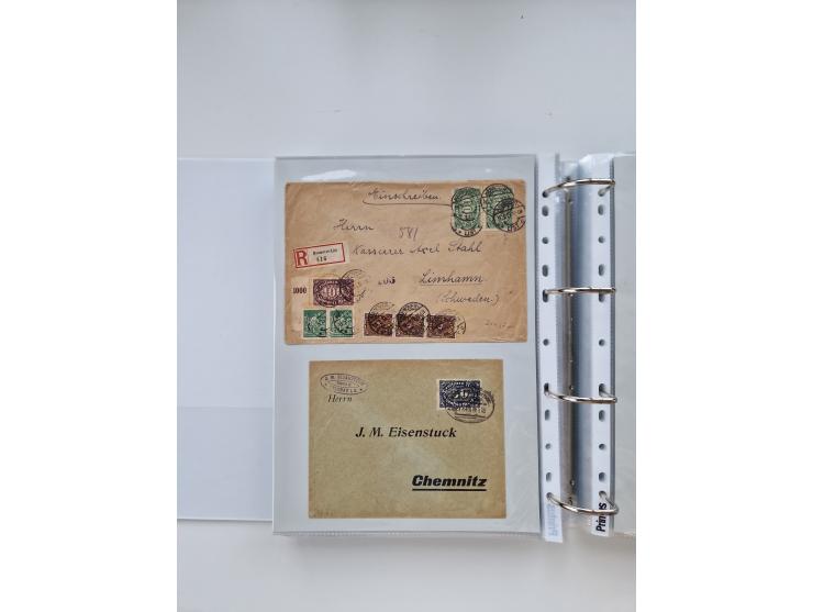 1920/23, umfangreiche Sammlung mit über 4600 Briefen, Karten und Ganzsachen. Dabei interessante Frankaturen, Blockeinheiten, 