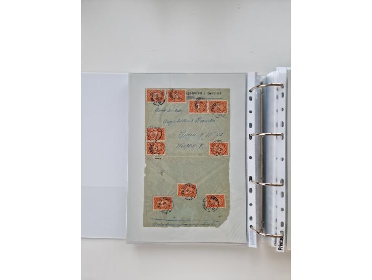 1920/23, umfangreiche Sammlung mit über 4600 Briefen, Karten und Ganzsachen. Dabei interessante Frankaturen, Blockeinheiten, 