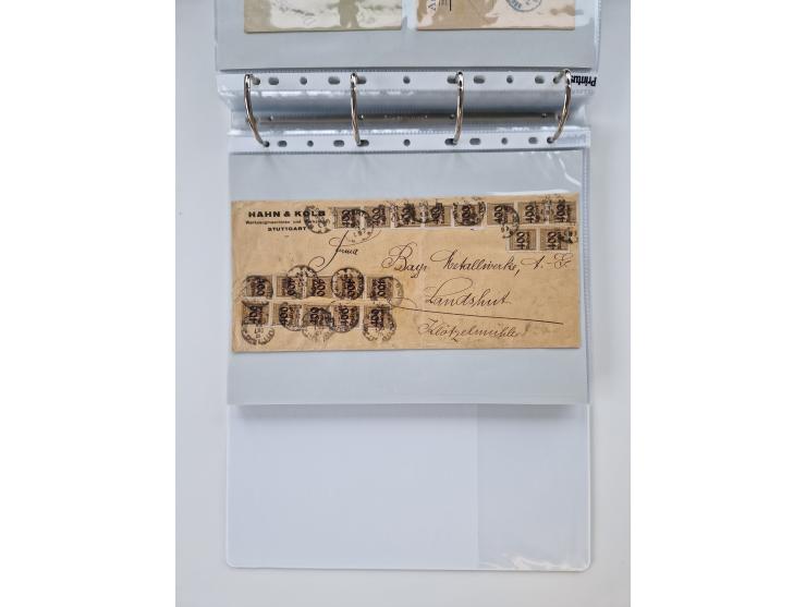 1920/23, umfangreiche Sammlung mit über 4600 Briefen, Karten und Ganzsachen. Dabei interessante Frankaturen, Blockeinheiten, 