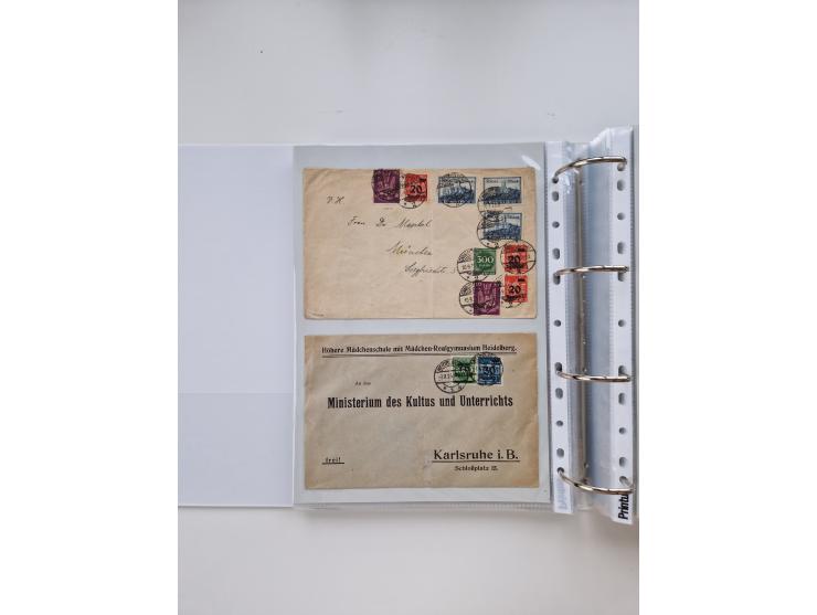 1920/23, umfangreiche Sammlung mit über 4600 Briefen, Karten und Ganzsachen. Dabei interessante Frankaturen, Blockeinheiten, 