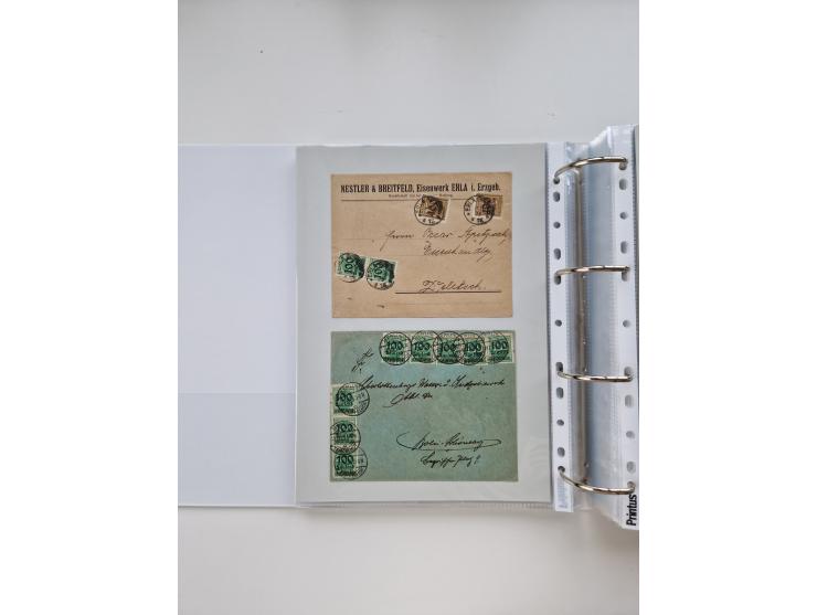 1920/23, umfangreiche Sammlung mit über 4600 Briefen, Karten und Ganzsachen. Dabei interessante Frankaturen, Blockeinheiten, 