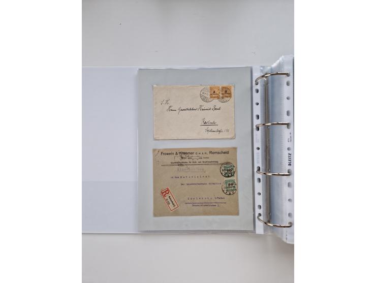 1920/23, umfangreiche Sammlung mit über 4600 Briefen, Karten und Ganzsachen. Dabei interessante Frankaturen, Blockeinheiten, 