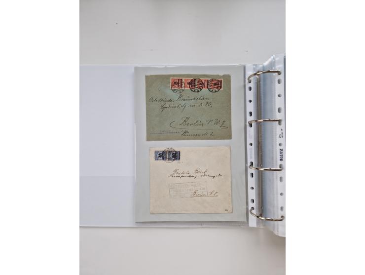 1920/23, umfangreiche Sammlung mit über 4600 Briefen, Karten und Ganzsachen. Dabei interessante Frankaturen, Blockeinheiten, 