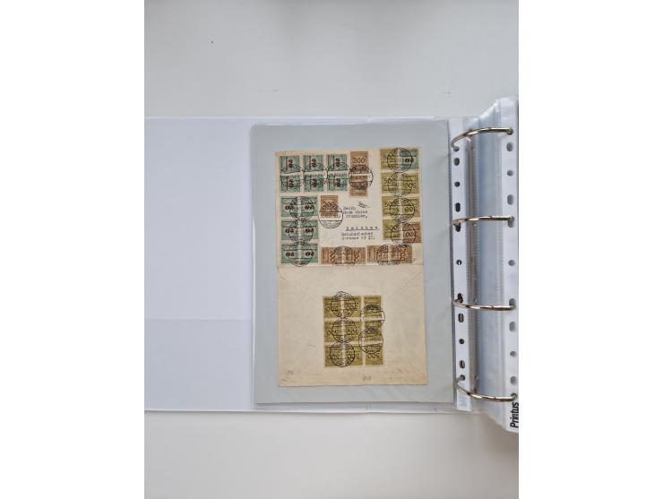 1920/23, umfangreiche Sammlung mit über 4600 Briefen, Karten und Ganzsachen. Dabei interessante Frankaturen, Blockeinheiten, 