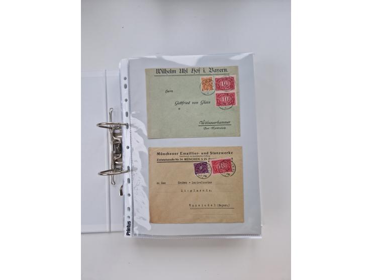 1920/23, umfangreiche Sammlung mit über 4600 Briefen, Karten und Ganzsachen. Dabei interessante Frankaturen, Blockeinheiten, 