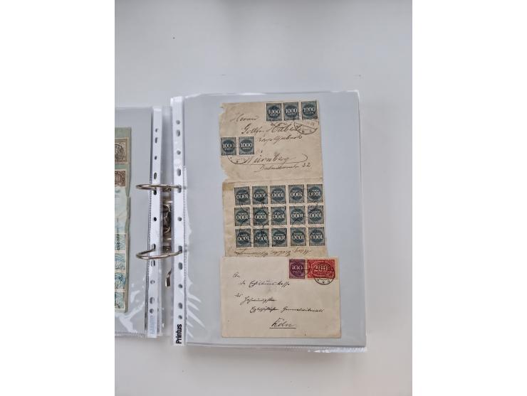 1920/23, umfangreiche Sammlung mit über 4600 Briefen, Karten und Ganzsachen. Dabei interessante Frankaturen, Blockeinheiten, 