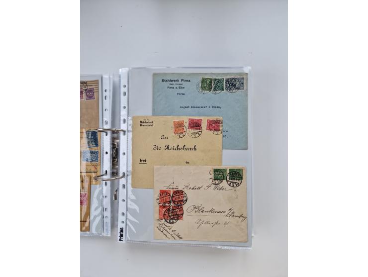 1920/23, umfangreiche Sammlung mit über 4600 Briefen, Karten und Ganzsachen. Dabei interessante Frankaturen, Blockeinheiten, 