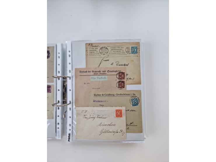 1920/23, umfangreiche Sammlung mit über 4600 Briefen, Karten und Ganzsachen. Dabei interessante Frankaturen, Blockeinheiten, 