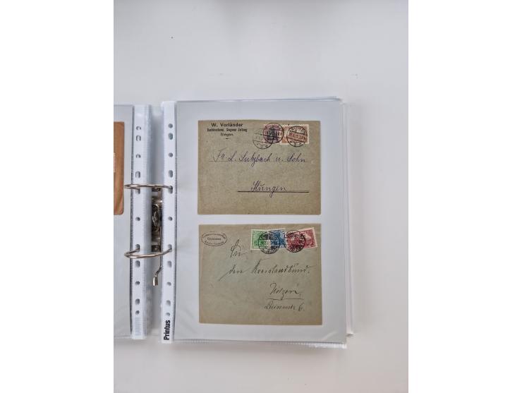 1920/23, umfangreiche Sammlung mit über 4600 Briefen, Karten und Ganzsachen. Dabei interessante Frankaturen, Blockeinheiten, 