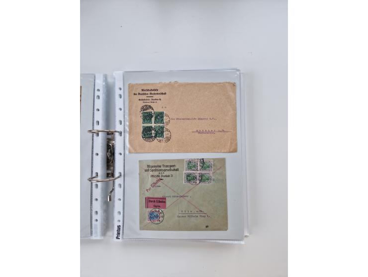 1920/23, umfangreiche Sammlung mit über 4600 Briefen, Karten und Ganzsachen. Dabei interessante Frankaturen, Blockeinheiten, 
