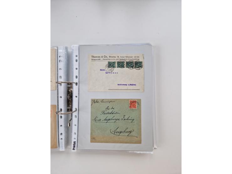 1920/23, umfangreiche Sammlung mit über 4600 Briefen, Karten und Ganzsachen. Dabei interessante Frankaturen, Blockeinheiten, 