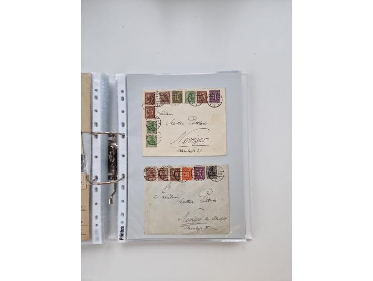 1920/23, umfangreiche Sammlung mit über 4600 Briefen, Karten und Ganzsachen. Dabei interessante Frankaturen, Blockeinheiten, 