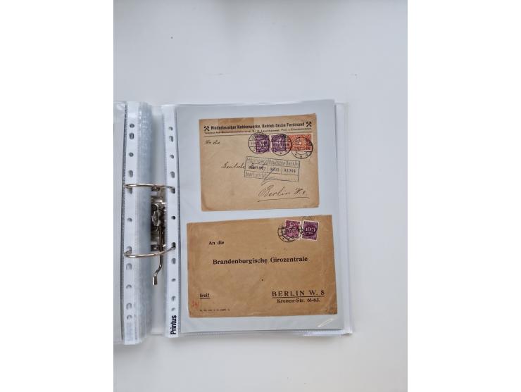 1920/23, umfangreiche Sammlung mit über 4600 Briefen, Karten und Ganzsachen. Dabei interessante Frankaturen, Blockeinheiten, 