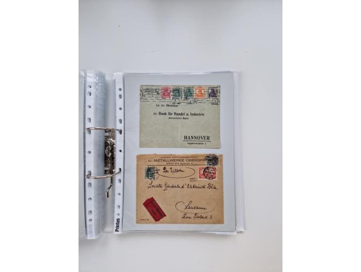 1920/23, umfangreiche Sammlung mit über 4600 Briefen, Karten und Ganzsachen. Dabei interessante Frankaturen, Blockeinheiten, 