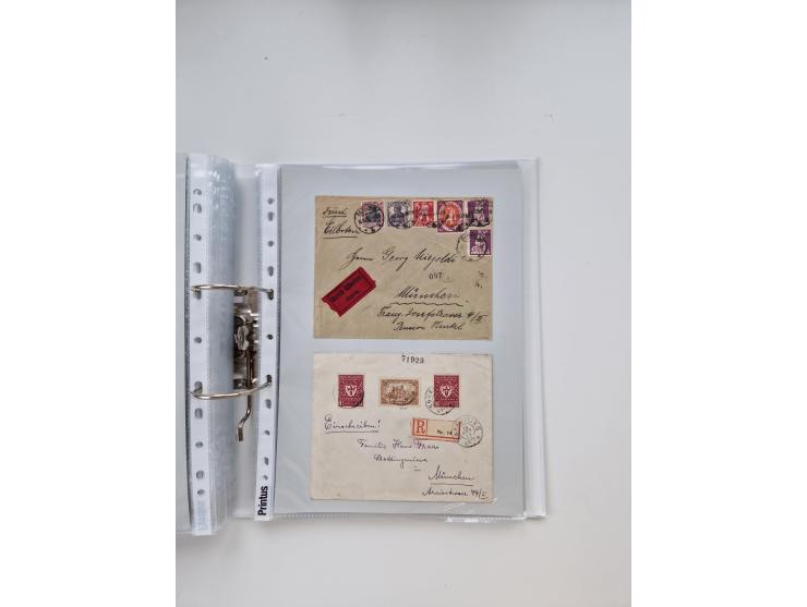 1920/23, umfangreiche Sammlung mit über 4600 Briefen, Karten und Ganzsachen. Dabei interessante Frankaturen, Blockeinheiten, 