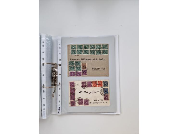 1920/23, umfangreiche Sammlung mit über 4600 Briefen, Karten und Ganzsachen. Dabei interessante Frankaturen, Blockeinheiten, 