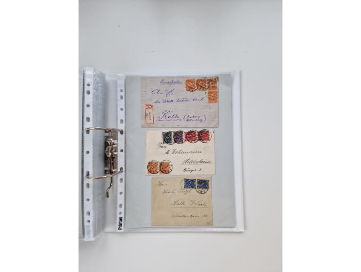 1920/23, umfangreiche Sammlung mit über 4600 Briefen, Karten und Ganzsachen. Dabei interessante Frankaturen, Blockeinheiten, 