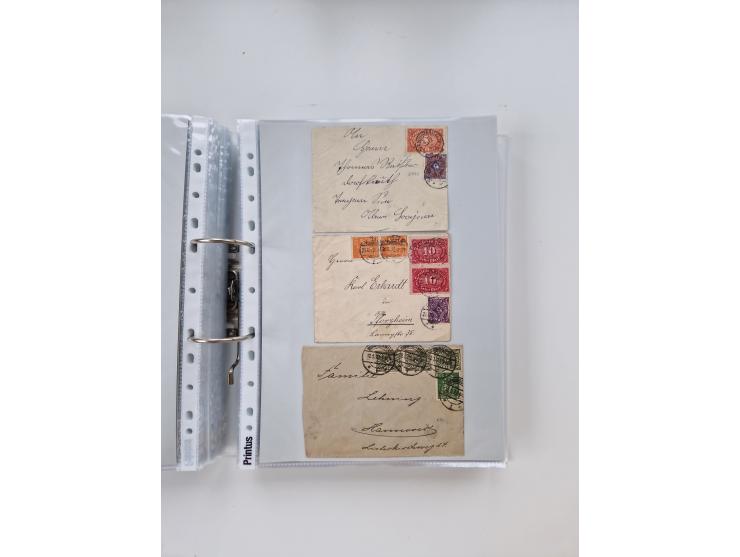 1920/23, umfangreiche Sammlung mit über 4600 Briefen, Karten und Ganzsachen. Dabei interessante Frankaturen, Blockeinheiten, 