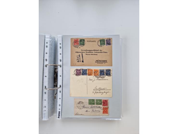 1920/23, umfangreiche Sammlung mit über 4600 Briefen, Karten und Ganzsachen. Dabei interessante Frankaturen, Blockeinheiten, 