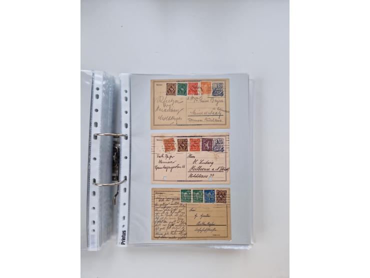 1920/23, umfangreiche Sammlung mit über 4600 Briefen, Karten und Ganzsachen. Dabei interessante Frankaturen, Blockeinheiten, 