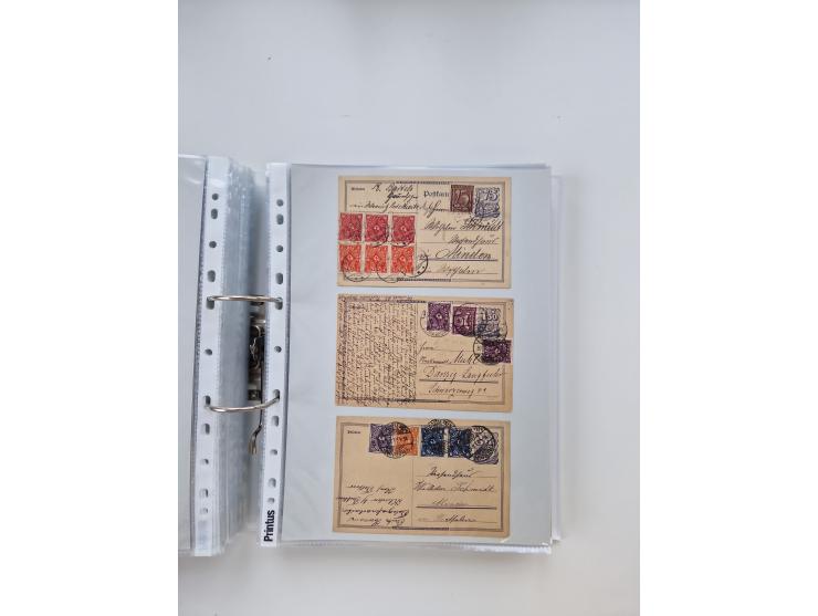 1920/23, umfangreiche Sammlung mit über 4600 Briefen, Karten und Ganzsachen. Dabei interessante Frankaturen, Blockeinheiten, 