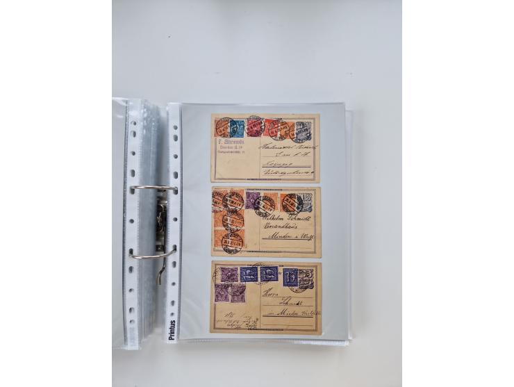 1920/23, umfangreiche Sammlung mit über 4600 Briefen, Karten und Ganzsachen. Dabei interessante Frankaturen, Blockeinheiten, 