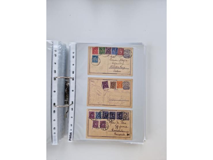 1920/23, umfangreiche Sammlung mit über 4600 Briefen, Karten und Ganzsachen. Dabei interessante Frankaturen, Blockeinheiten, 