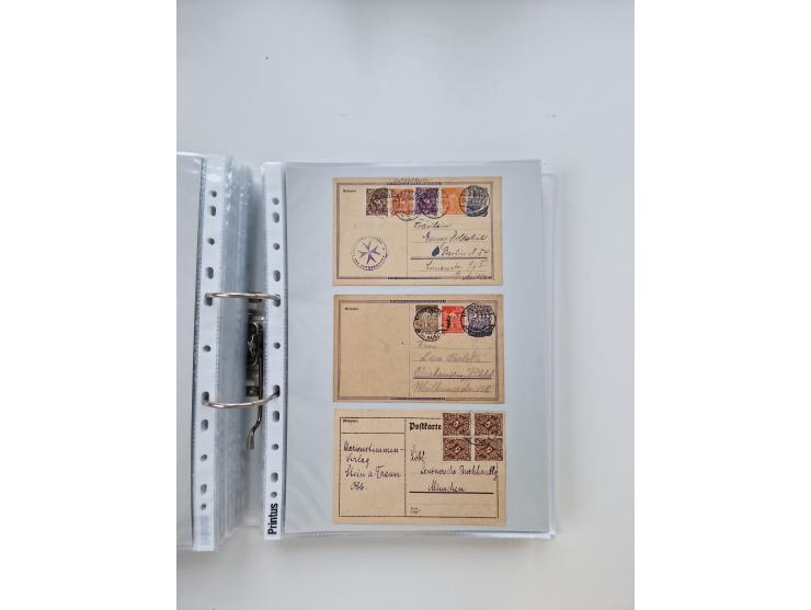 1920/23, umfangreiche Sammlung mit über 4600 Briefen, Karten und Ganzsachen. Dabei interessante Frankaturen, Blockeinheiten, 