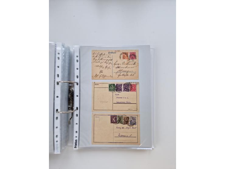1920/23, umfangreiche Sammlung mit über 4600 Briefen, Karten und Ganzsachen. Dabei interessante Frankaturen, Blockeinheiten, 