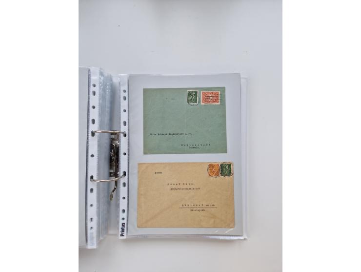 1920/23, umfangreiche Sammlung mit über 4600 Briefen, Karten und Ganzsachen. Dabei interessante Frankaturen, Blockeinheiten, 