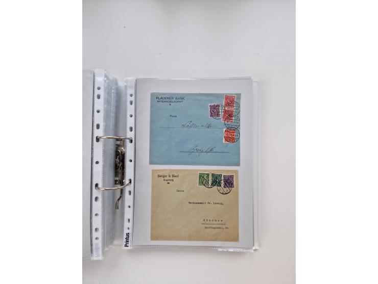 1920/23, umfangreiche Sammlung mit über 4600 Briefen, Karten und Ganzsachen. Dabei interessante Frankaturen, Blockeinheiten, 