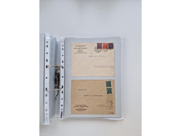 1920/23, umfangreiche Sammlung mit über 4600 Briefen, Karten und Ganzsachen. Dabei interessante Frankaturen, Blockeinheiten, 