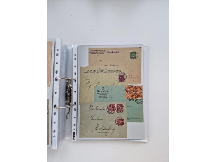 1920/23, umfangreiche Sammlung mit über 4600 Briefen, Karten und Ganzsachen. Dabei interessante Frankaturen, Blockeinheiten, 