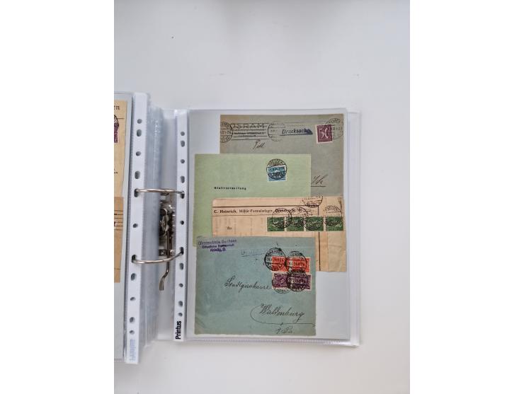 1920/23, umfangreiche Sammlung mit über 4600 Briefen, Karten und Ganzsachen. Dabei interessante Frankaturen, Blockeinheiten, 