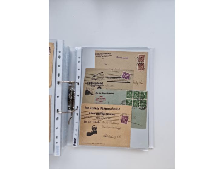 1920/23, umfangreiche Sammlung mit über 4600 Briefen, Karten und Ganzsachen. Dabei interessante Frankaturen, Blockeinheiten, 