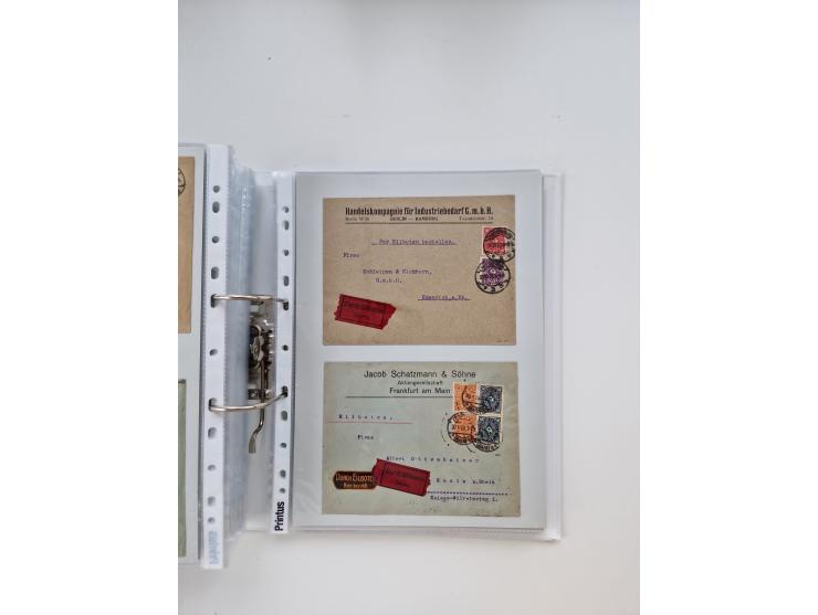 1920/23, umfangreiche Sammlung mit über 4600 Briefen, Karten und Ganzsachen. Dabei interessante Frankaturen, Blockeinheiten, 