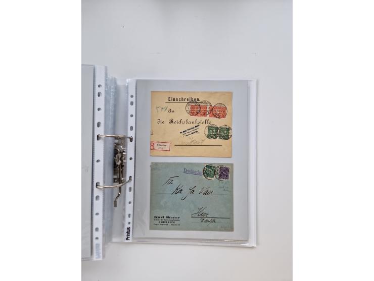 1920/23, umfangreiche Sammlung mit über 4600 Briefen, Karten und Ganzsachen. Dabei interessante Frankaturen, Blockeinheiten, 