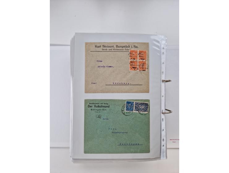 1920/23, umfangreiche Sammlung mit über 4600 Briefen, Karten und Ganzsachen. Dabei interessante Frankaturen, Blockeinheiten, 