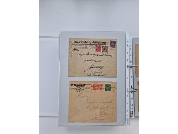1920/23, umfangreiche Sammlung mit über 4600 Briefen, Karten und Ganzsachen. Dabei interessante Frankaturen, Blockeinheiten, 