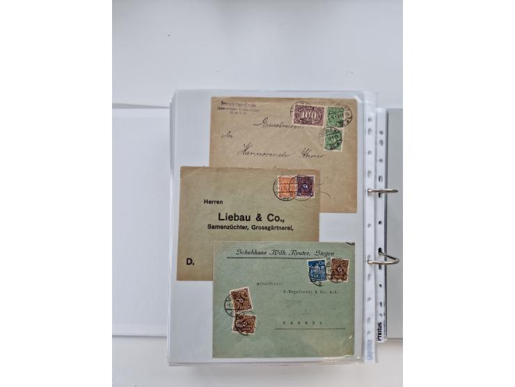 1920/23, umfangreiche Sammlung mit über 4600 Briefen, Karten und Ganzsachen. Dabei interessante Frankaturen, Blockeinheiten, 