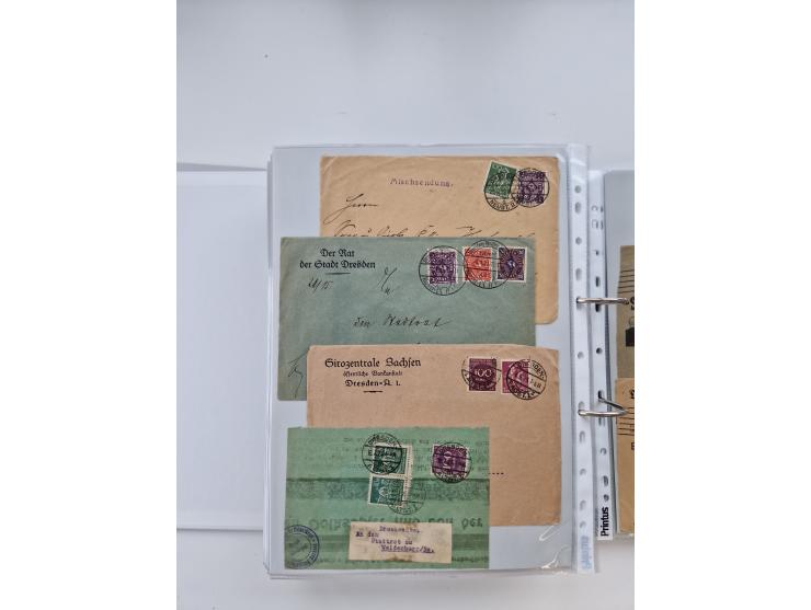 1920/23, umfangreiche Sammlung mit über 4600 Briefen, Karten und Ganzsachen. Dabei interessante Frankaturen, Blockeinheiten, 