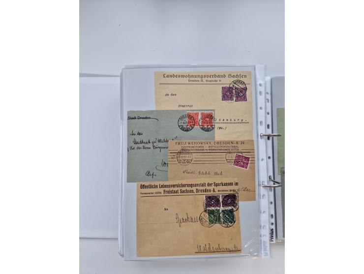 1920/23, umfangreiche Sammlung mit über 4600 Briefen, Karten und Ganzsachen. Dabei interessante Frankaturen, Blockeinheiten, 