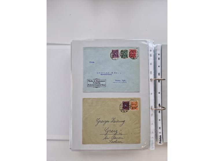 1920/23, umfangreiche Sammlung mit über 4600 Briefen, Karten und Ganzsachen. Dabei interessante Frankaturen, Blockeinheiten, 