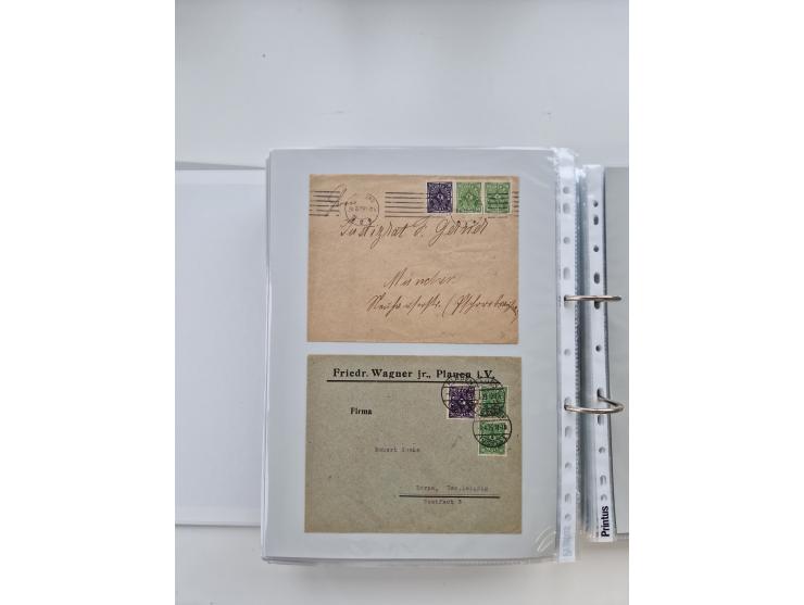 1920/23, umfangreiche Sammlung mit über 4600 Briefen, Karten und Ganzsachen. Dabei interessante Frankaturen, Blockeinheiten, 