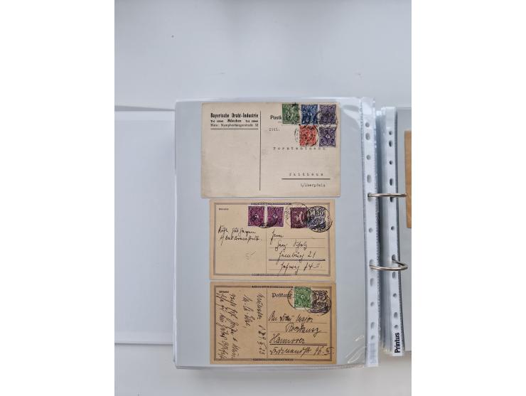 1920/23, umfangreiche Sammlung mit über 4600 Briefen, Karten und Ganzsachen. Dabei interessante Frankaturen, Blockeinheiten, 
