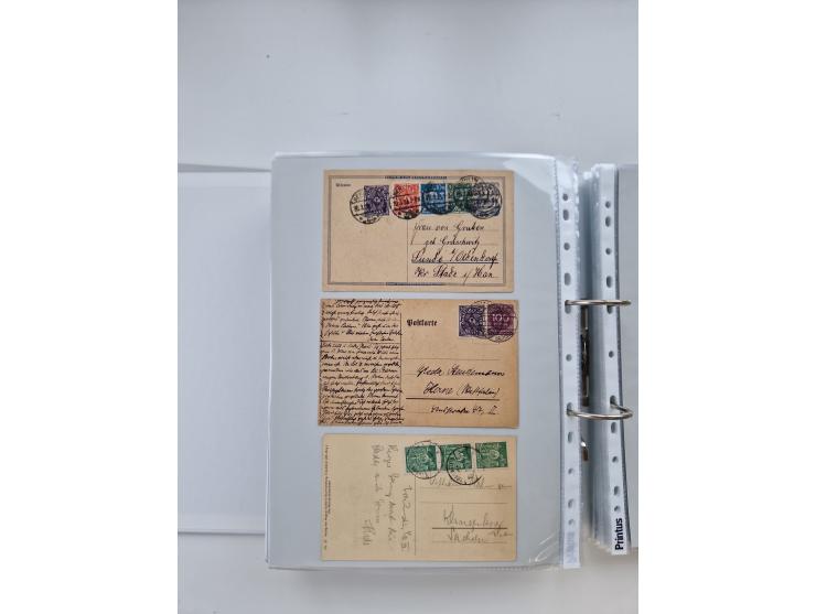 1920/23, umfangreiche Sammlung mit über 4600 Briefen, Karten und Ganzsachen. Dabei interessante Frankaturen, Blockeinheiten, 