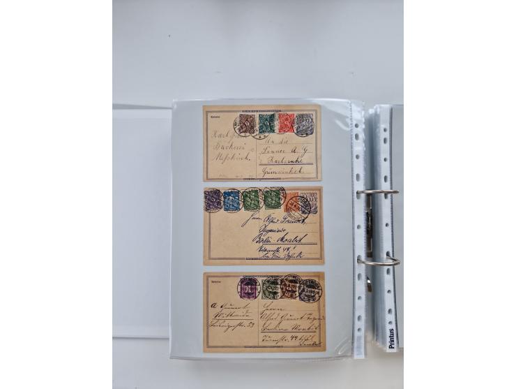1920/23, umfangreiche Sammlung mit über 4600 Briefen, Karten und Ganzsachen. Dabei interessante Frankaturen, Blockeinheiten, 
