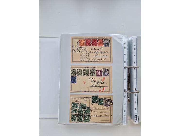 1920/23, umfangreiche Sammlung mit über 4600 Briefen, Karten und Ganzsachen. Dabei interessante Frankaturen, Blockeinheiten, 