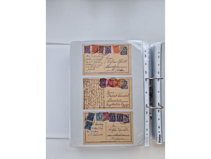 1920/23, umfangreiche Sammlung mit über 4600 Briefen, Karten und Ganzsachen. Dabei interessante Frankaturen, Blockeinheiten, 